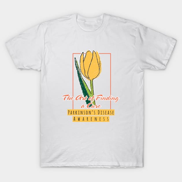 The Art of Finding Cure Parkinsons Awareness T-Shirt by YOPD Artist